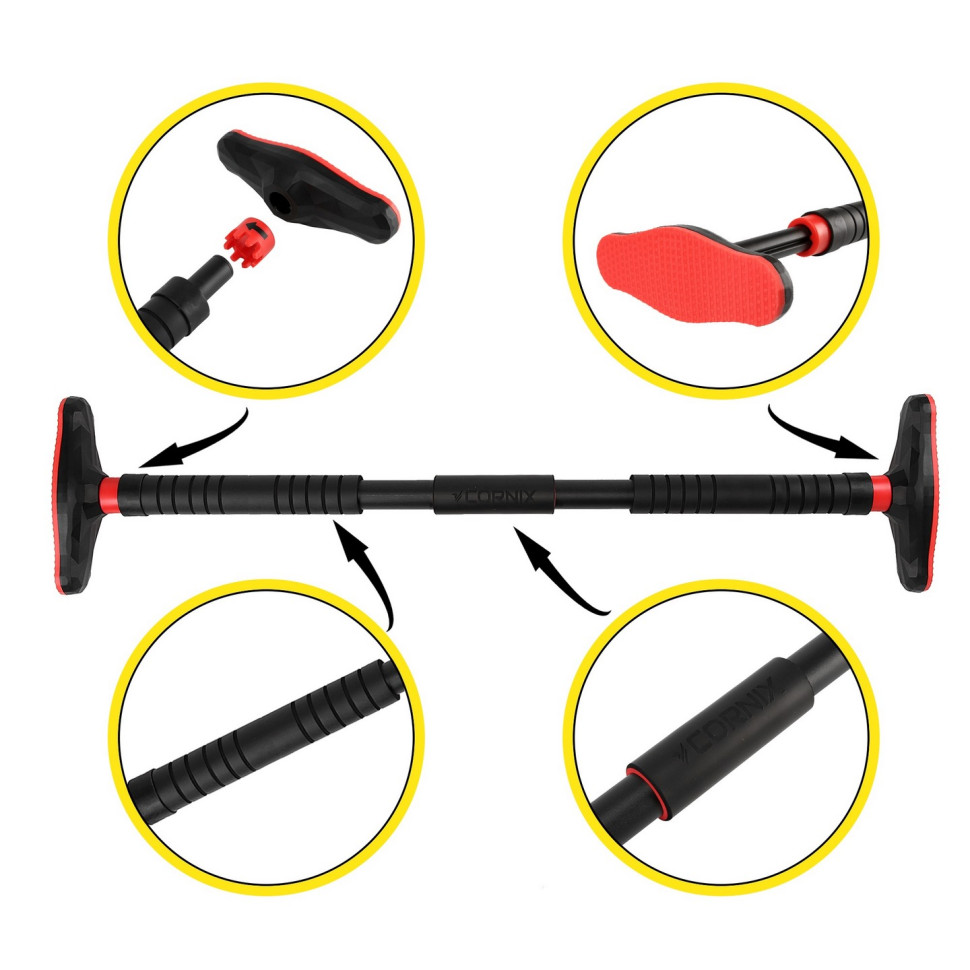 Турник раздвижной Pro Cornix XR-0285 Black/Red, размер 100 х 150 см