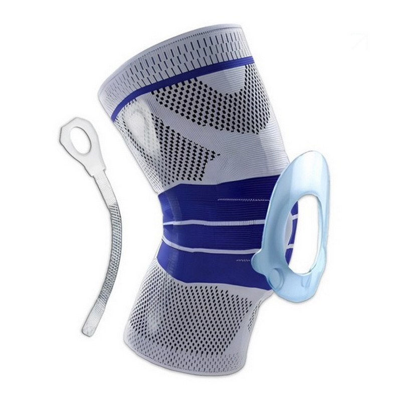 Бандаж (фіксатор) колінного суглоба з ребрами жорсткості та силіконовою вставкою EasyFit EF-0078-XL, розмір XL