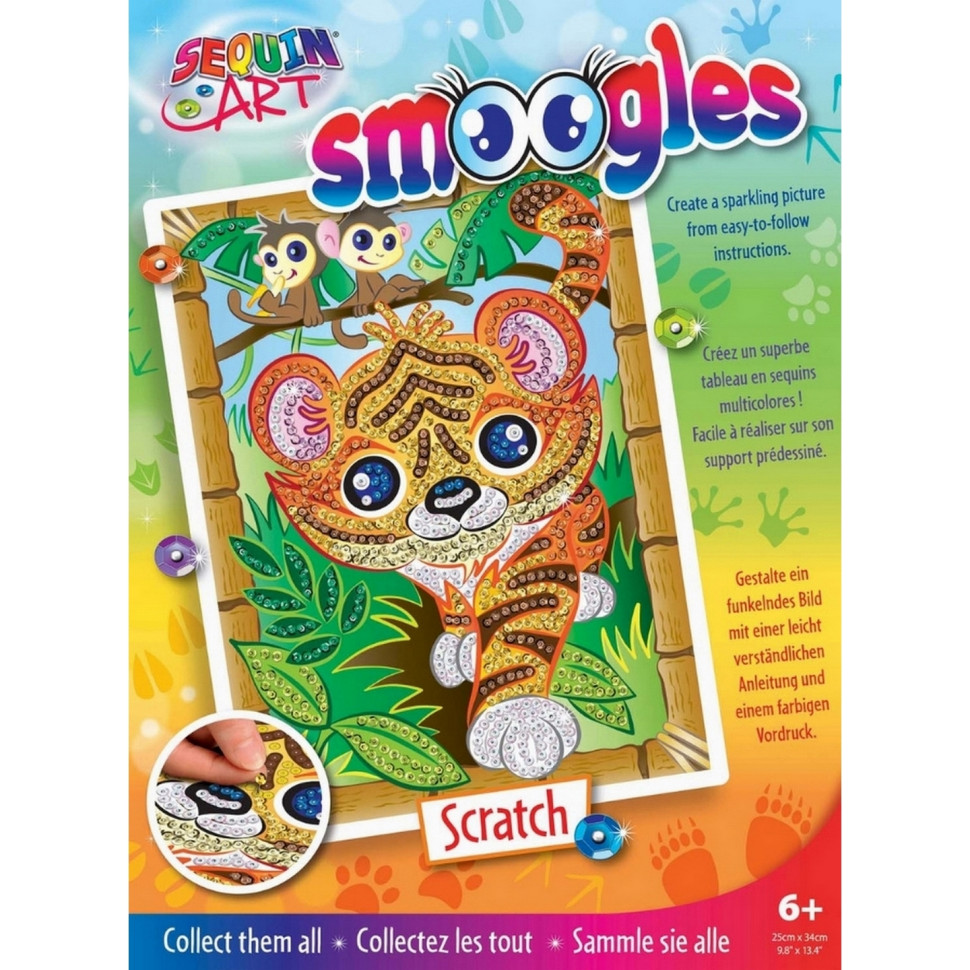 Набір для творчості Sequin Art SMOOGLES Тигр SA1815