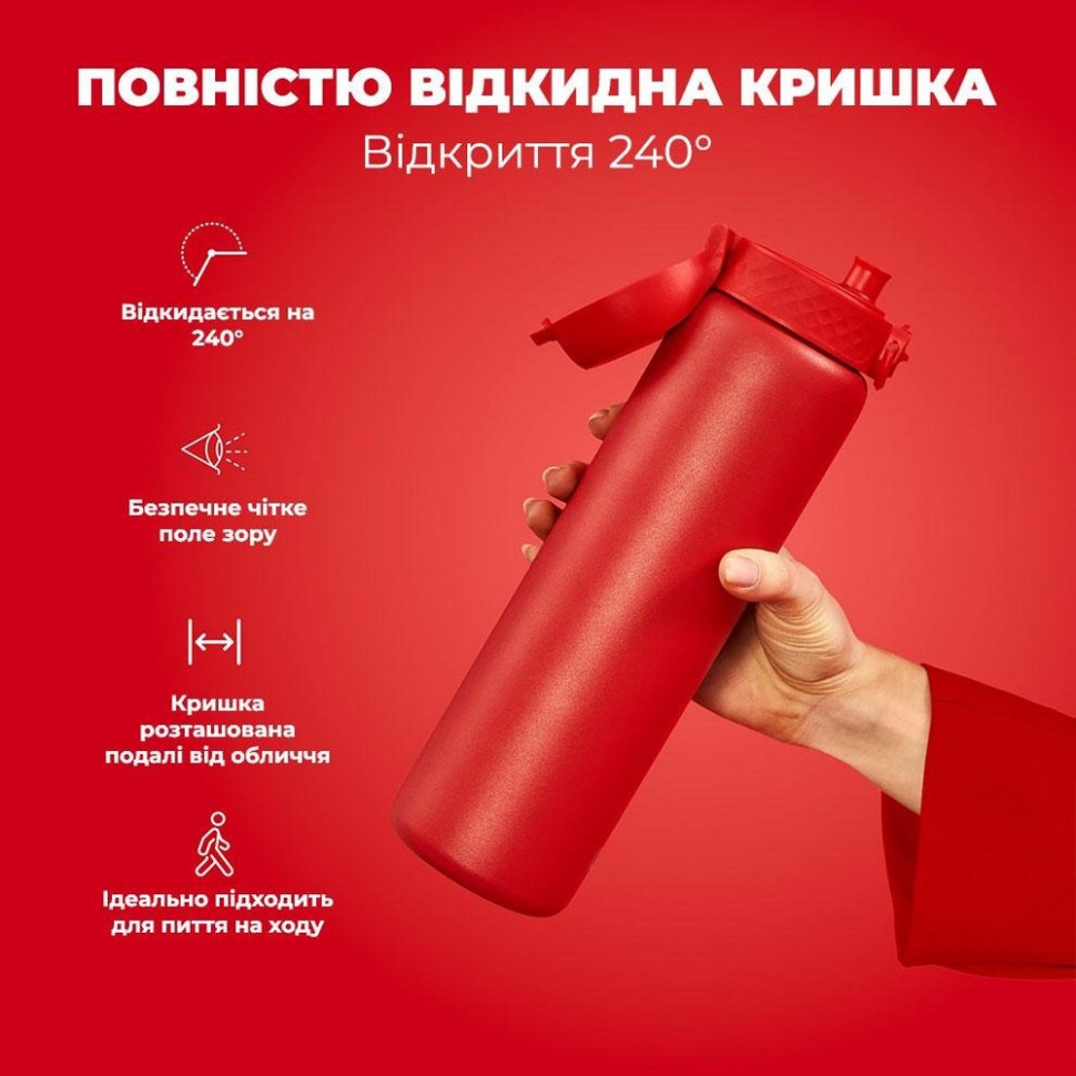 Пляшка для води вакуумна Vacuum Insulated ION8 I8TS1000Red 920 мл, Red