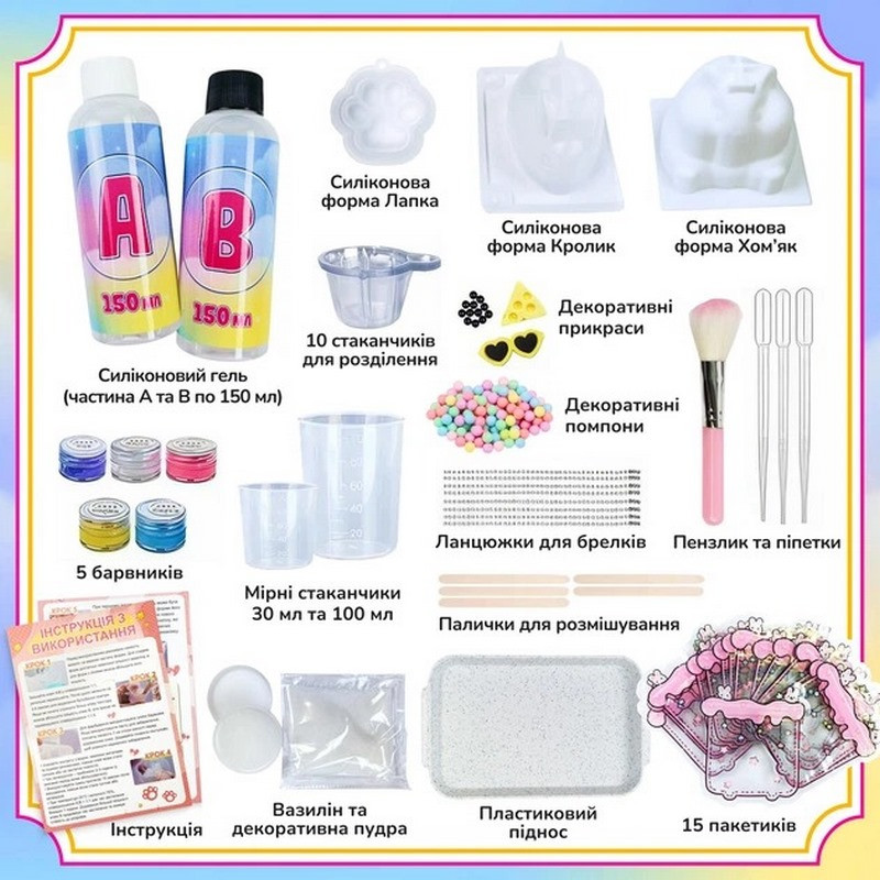 Набір для виготовлення сквишів антистресів 