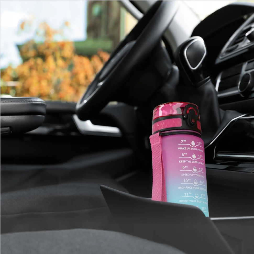 Спортивна пляшка для воды 4FIZJO 4FJ0628 Pink/Sky Blue 500 мл
