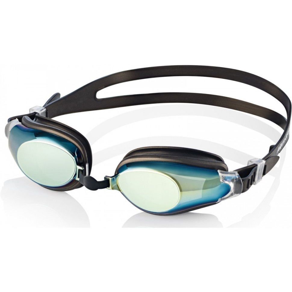 Очки для плавания CHAMPION NEW 038-07 Aqua Speed 038-07 черный, зеркальный, OSFM