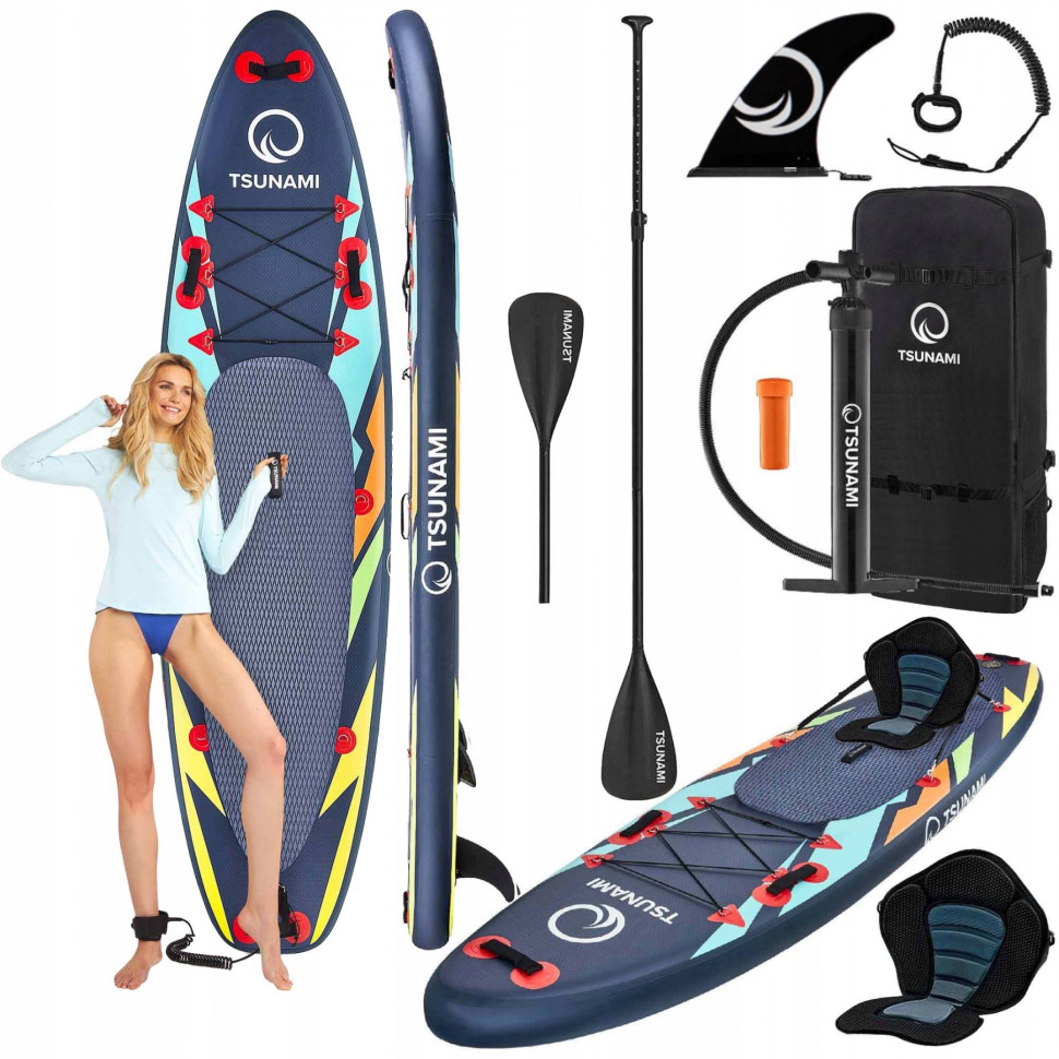 Надувная SUP доска Tsunami T08 с веслом Bolt 320 см 