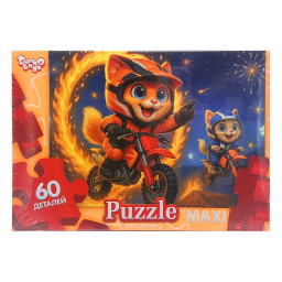 Детские пазлы-макси "Котики байкеры" Danko Toys Mx60-12-11, 60 элементов