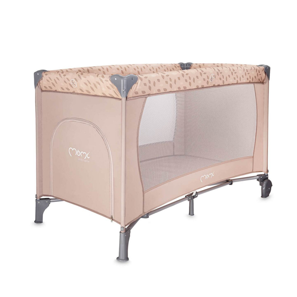 Детская кровать-манеж BELOVE MoMi LOZE00027 beige складная, матрас 120х58 см