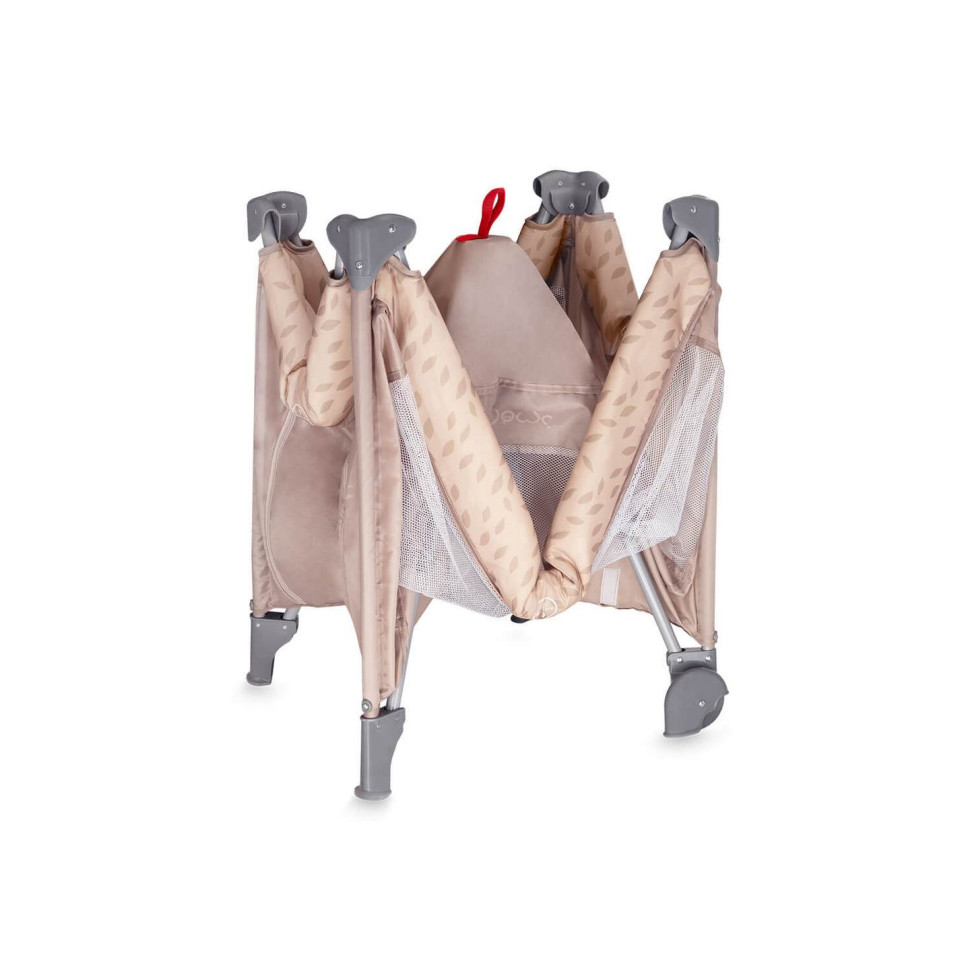 Детская кровать-манеж BELOVE MoMi LOZE00027 beige складная, матрас 120х58 см