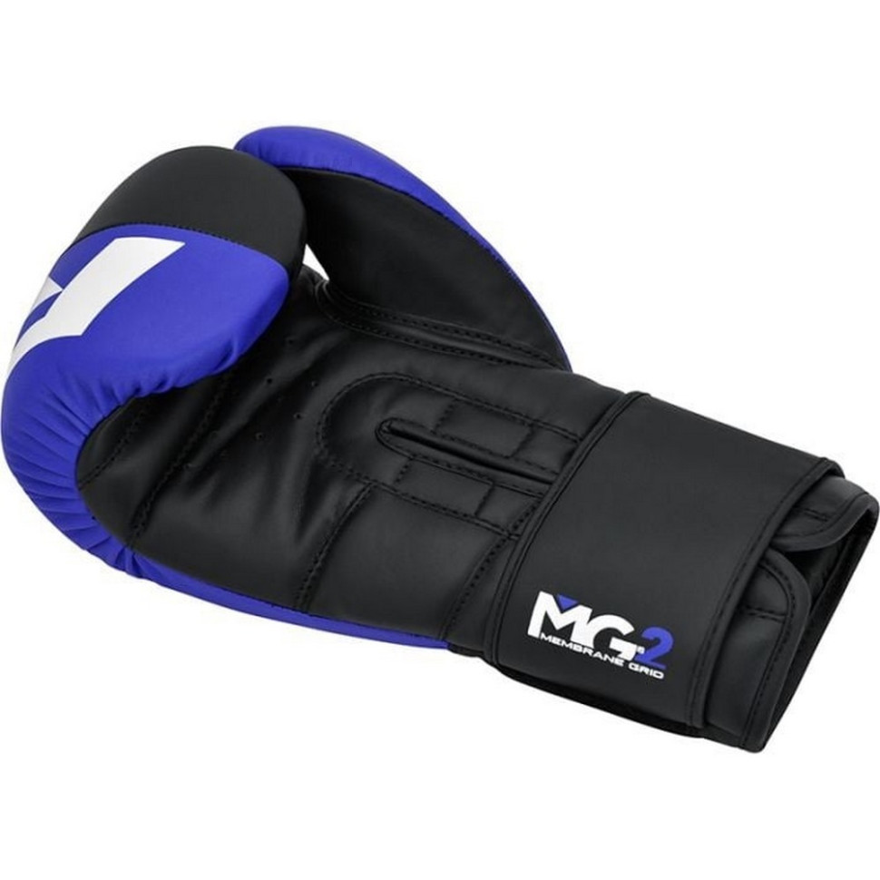 Боксерские перчатки F4 Boxing Sparring Gloves Hook & Loop RDX Inc Limited BGR-F4U-14OZ, BLUE/BLACK 14 унций