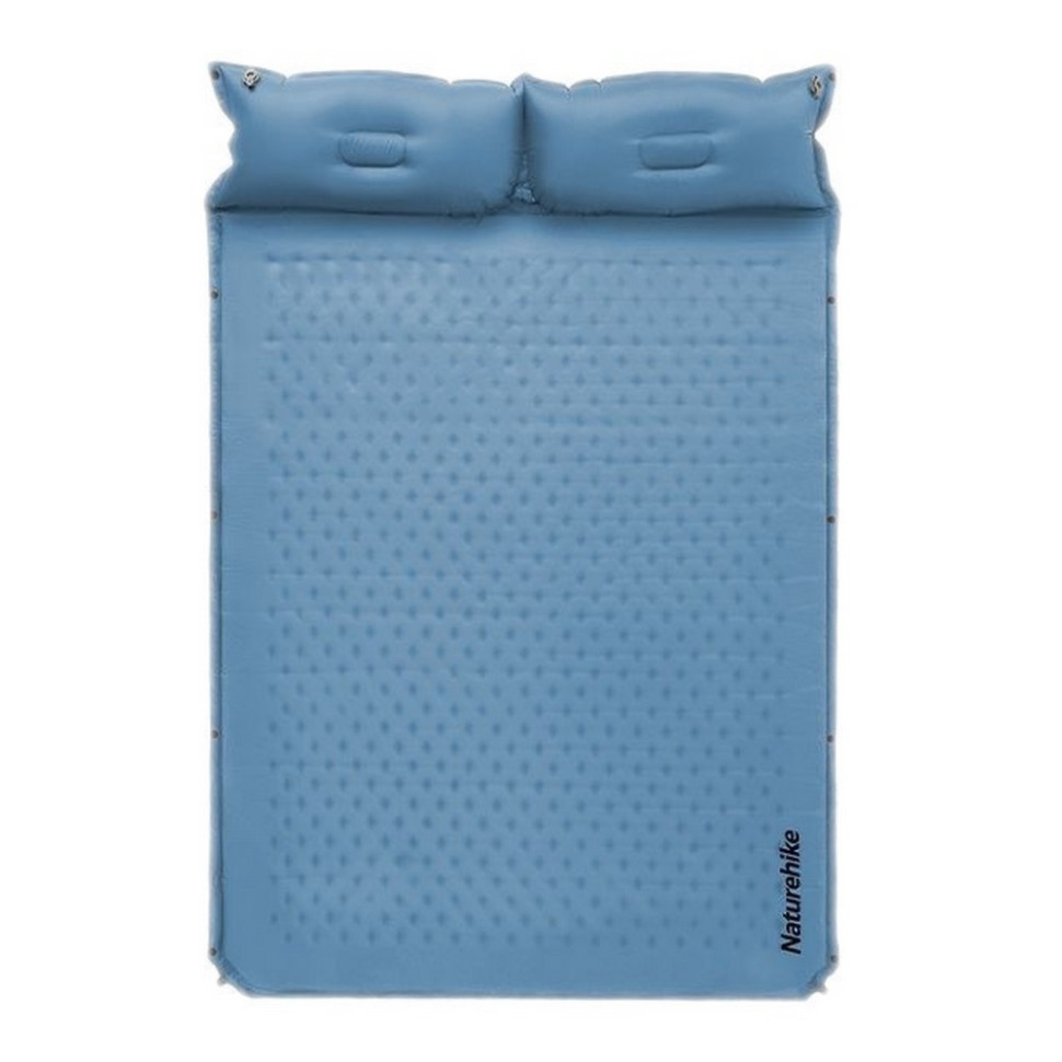 Коврик самонадувающийся двухместный с подушкой CNH22DZ013 Naturehike 6975641889557, 30мм, голубой