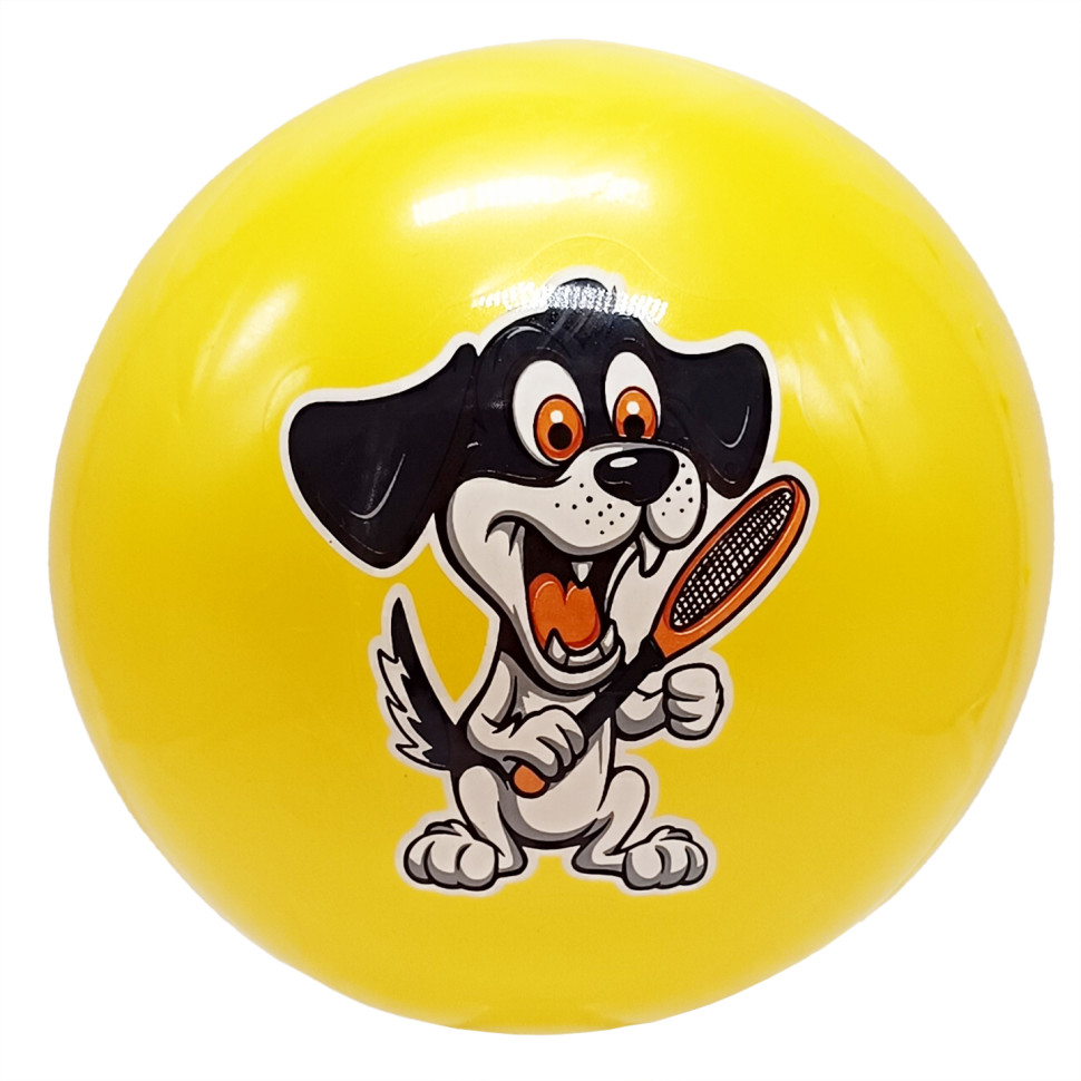 Мяч детский Собака Bambi MS 3772(Yellow) диаметр 9 дюймов