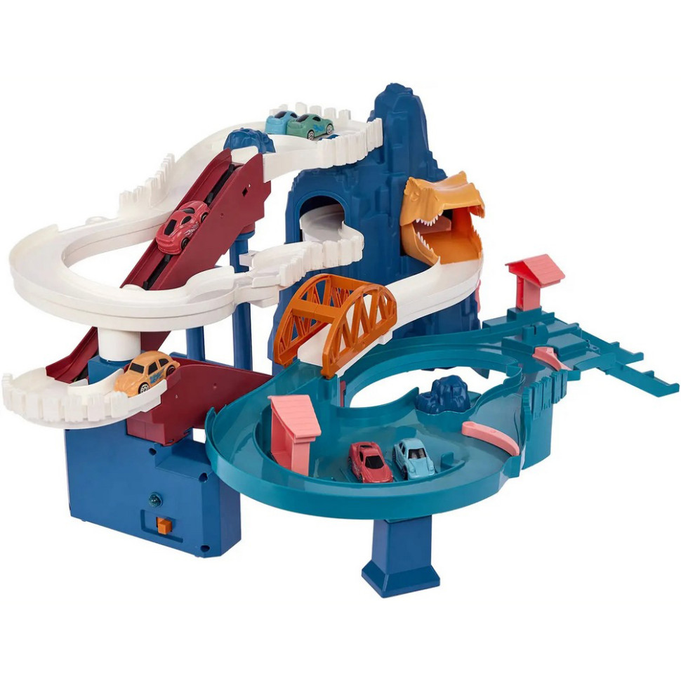 Ігровий набір Автотрек-серпантин Dino ZIPP Toys 5501A, електричний 6 машинок