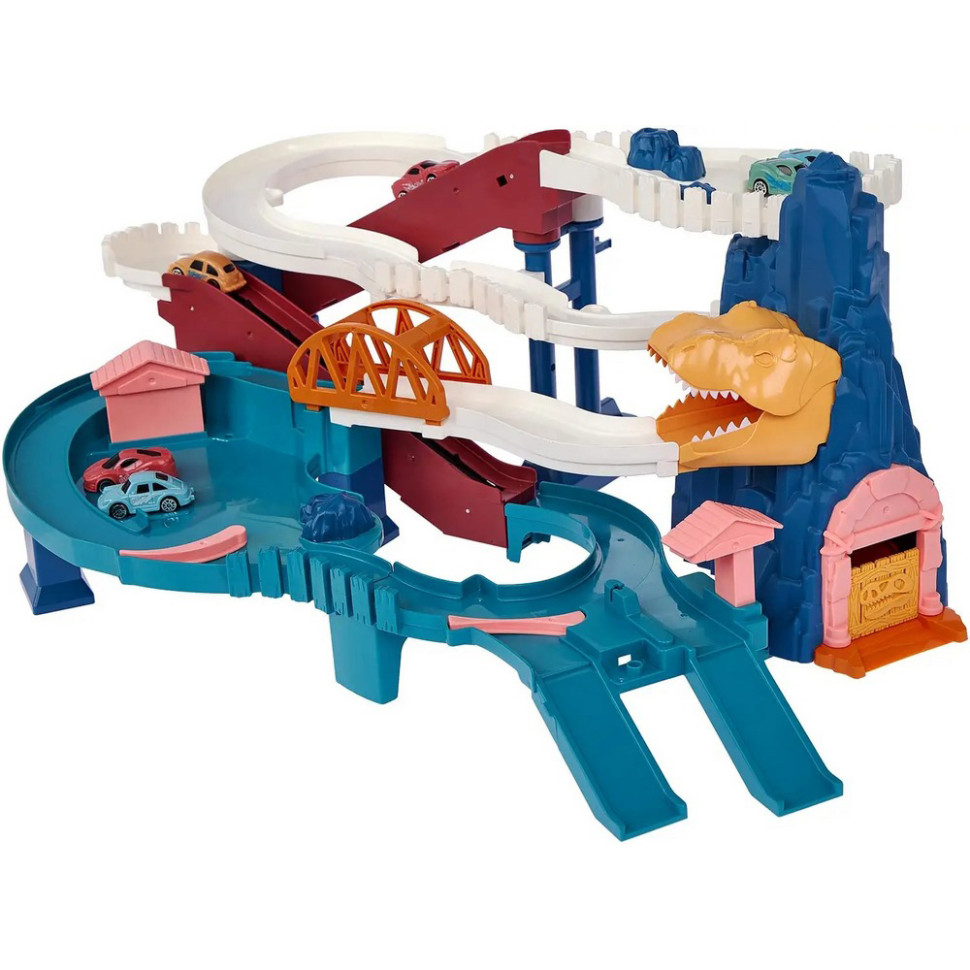 Ігровий набір Автотрек-серпантин Dino ZIPP Toys 5501A, електричний 6 машинок