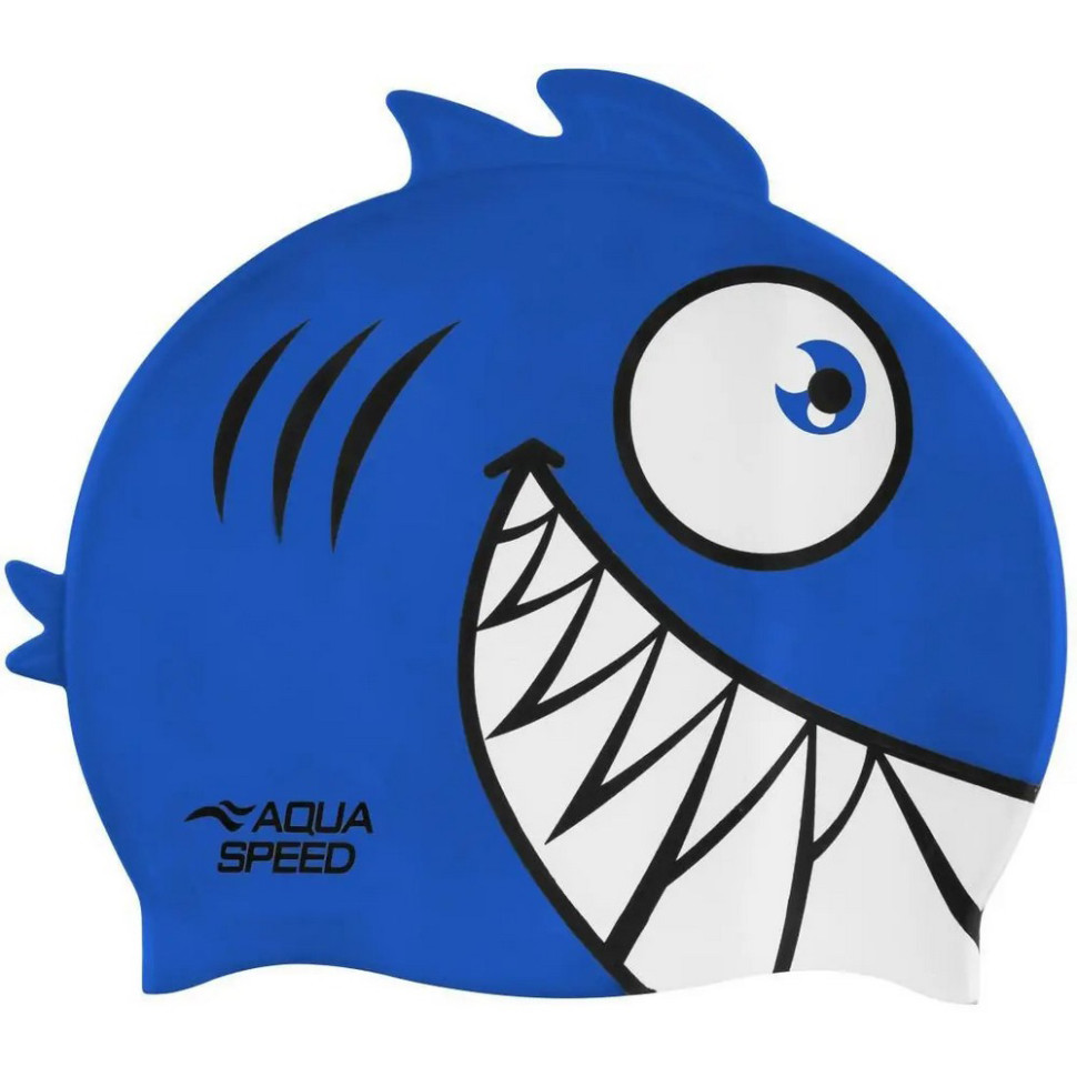 Шапка для плавання ZOO Pirana 9696 Aqua Speed 00000024252 синій, OSFM