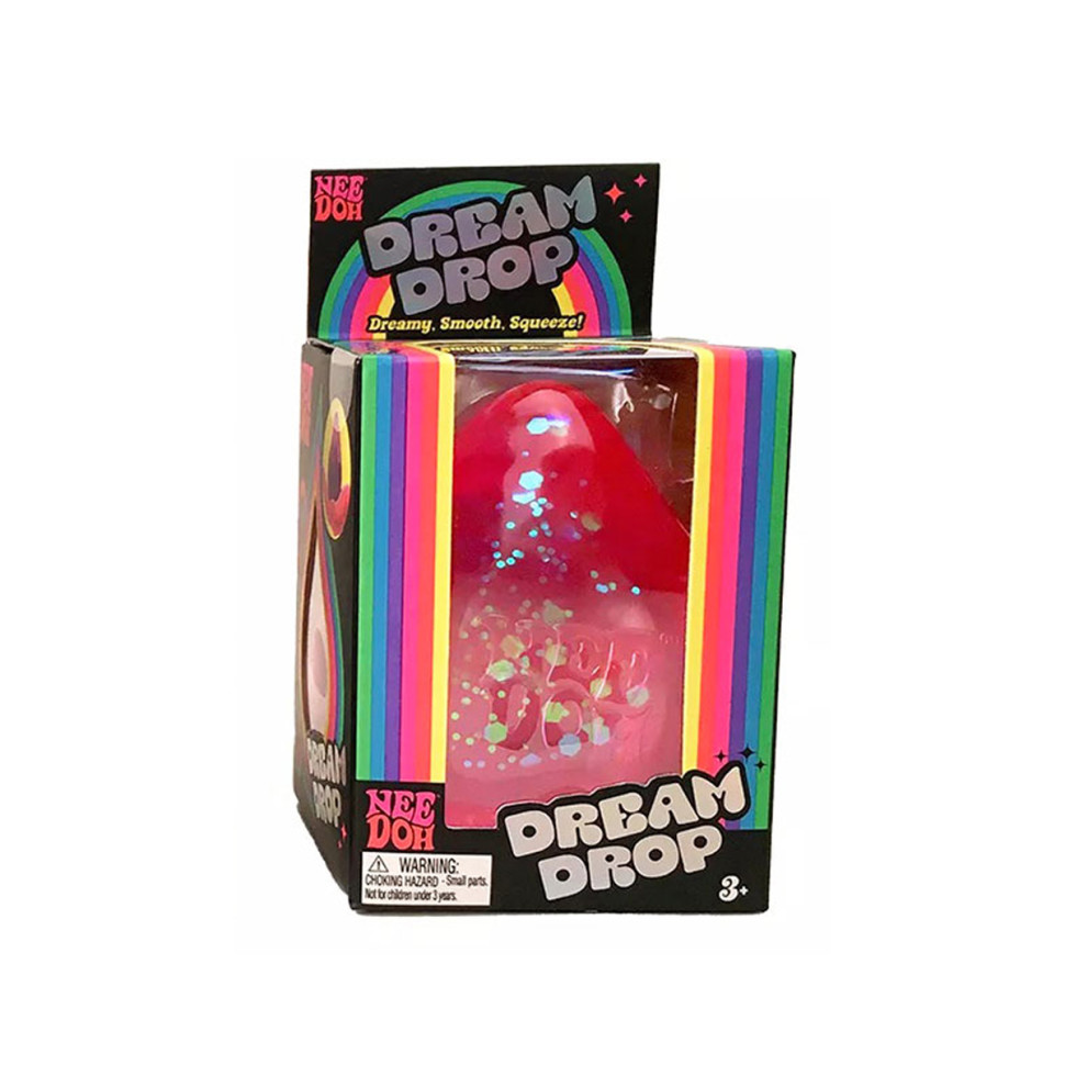Игрушка-антистресс Капля релакса NeeDoh DRDND(Pink) с подставкой