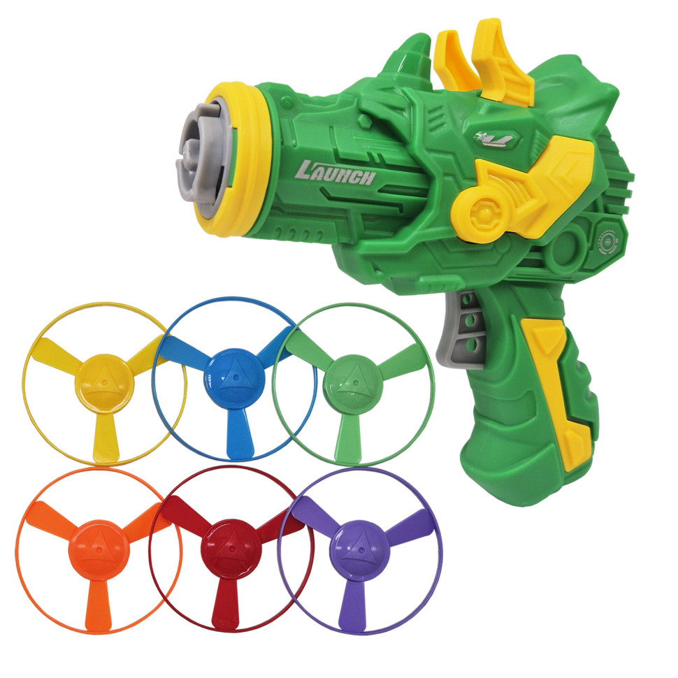 Развлекательная игра-запускалка Динозаврик Bambi 123-1K4(Green) 6 дисков