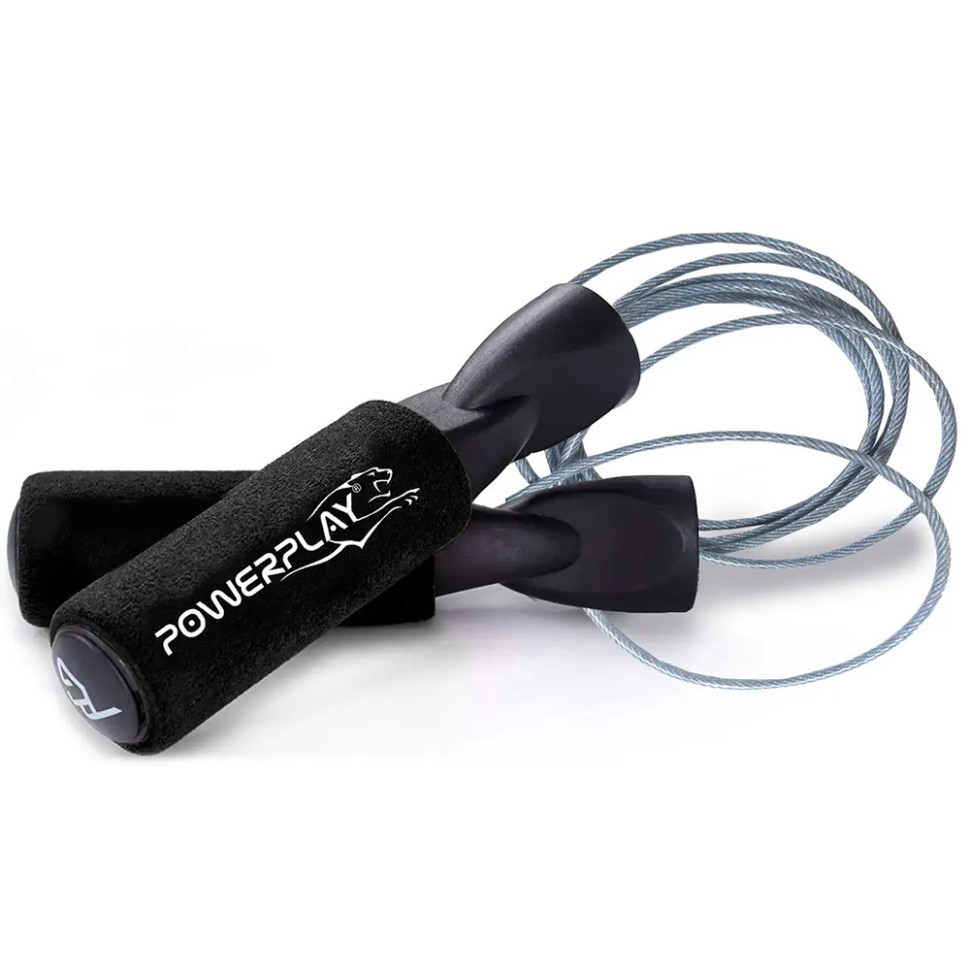 Скакалка PowerPlay PP_4209_Black, Черная