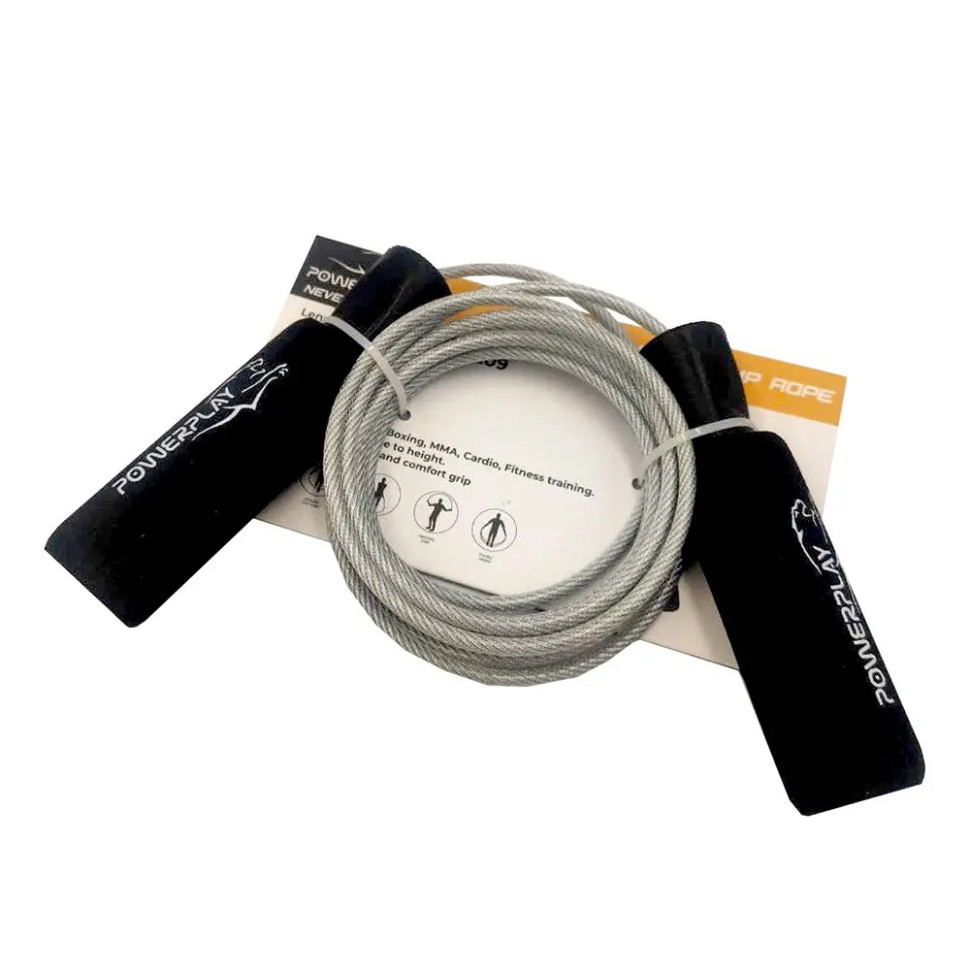 Скакалка PowerPlay PP_4209_Black, Черная