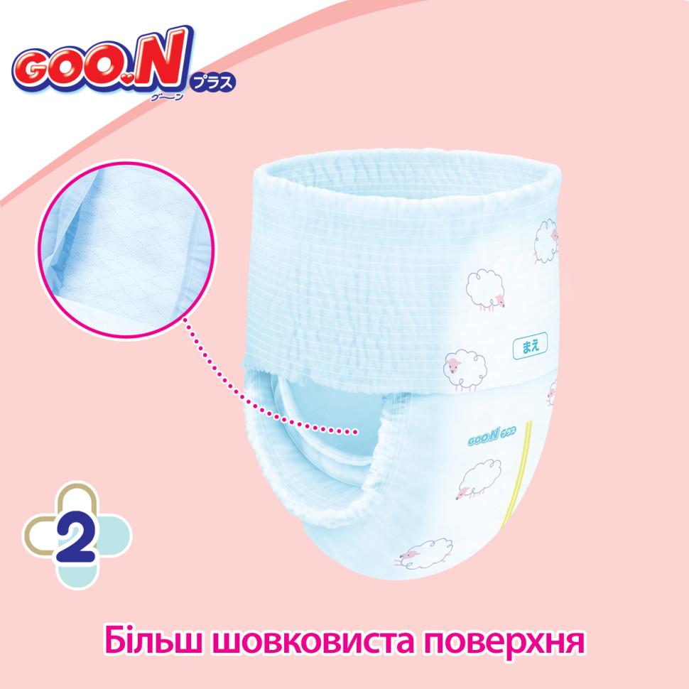 Трусики-підгузки для дітей 12-20 кг GOO.N Plus 843341 розмір Big (XL), 38 шт