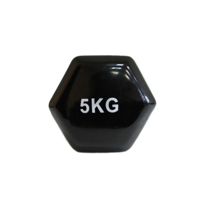 Аеробна вінілова гантель VDD-01 Fitnessport 10176FS, чорний 5 кг
