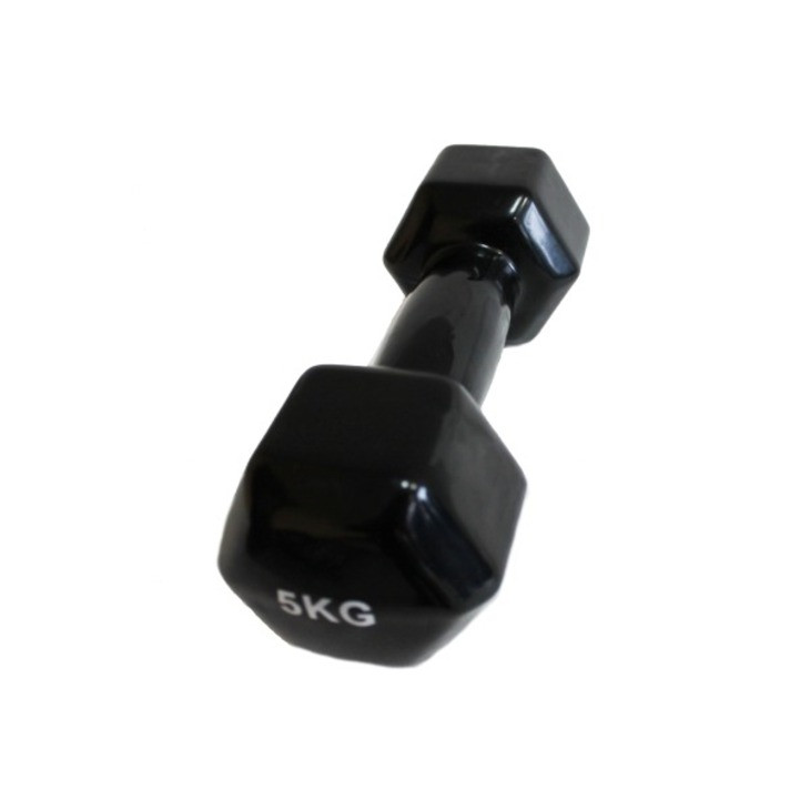 Аеробна вінілова гантель VDD-01 Fitnessport 10176FS, чорний 5 кг