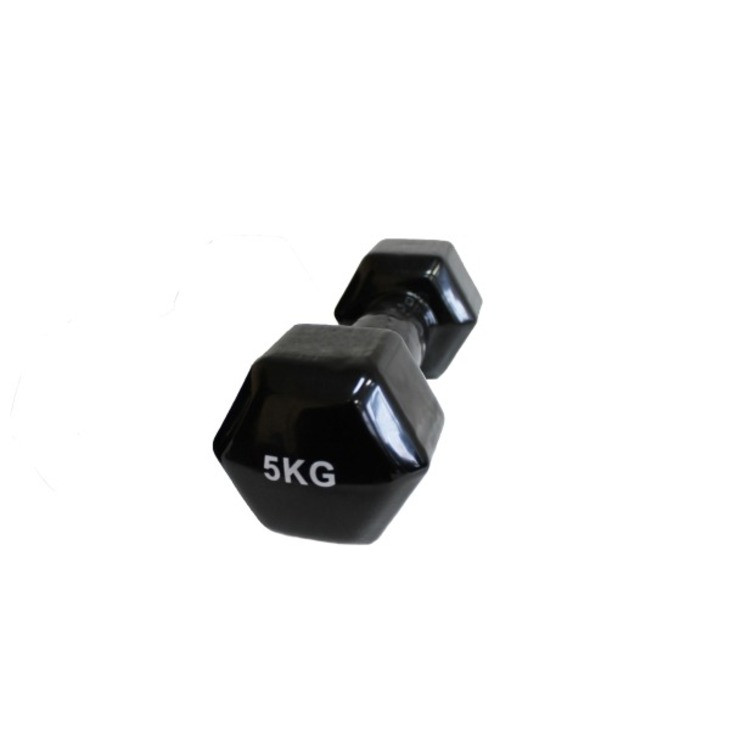 Аеробна вінілова гантель VDD-01 Fitnessport 10176FS, чорний 5 кг