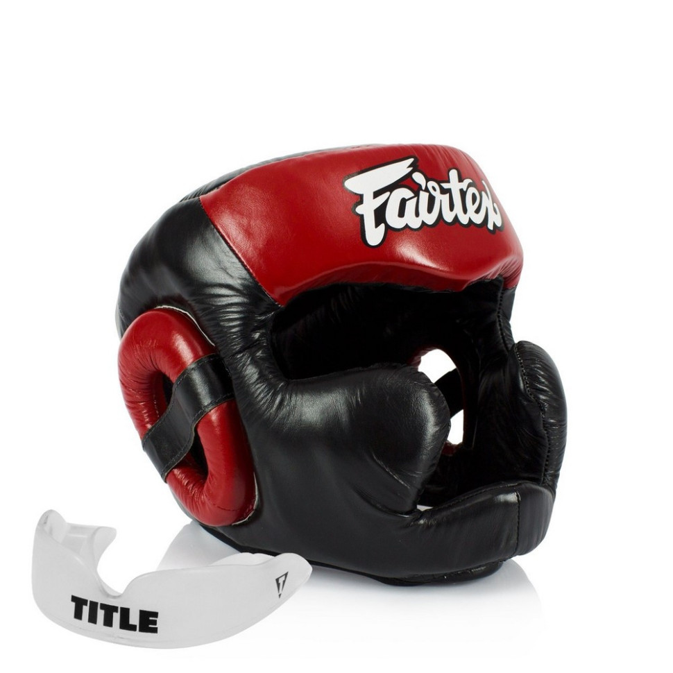 Боксерський шолом HG13 Fairtex HG13_XL_Black/Red, Black/Red, розмір XL
