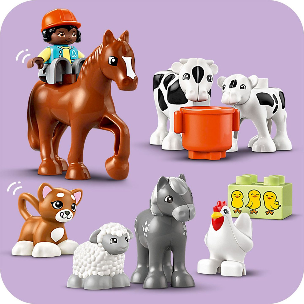 Конструктор Уход за животными на ферме LEGO DUPLO Town 10416, 74 детали