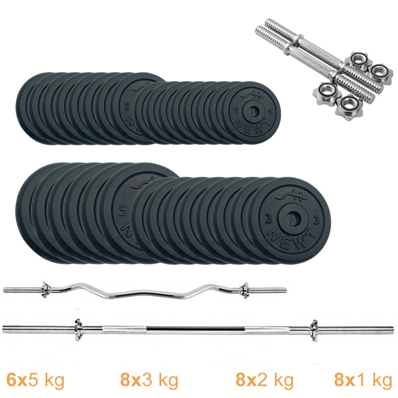 Набір штанг + гантелі металеві Gym Set-HW Home Newt NE-M-HW-SET-89, 94 кг