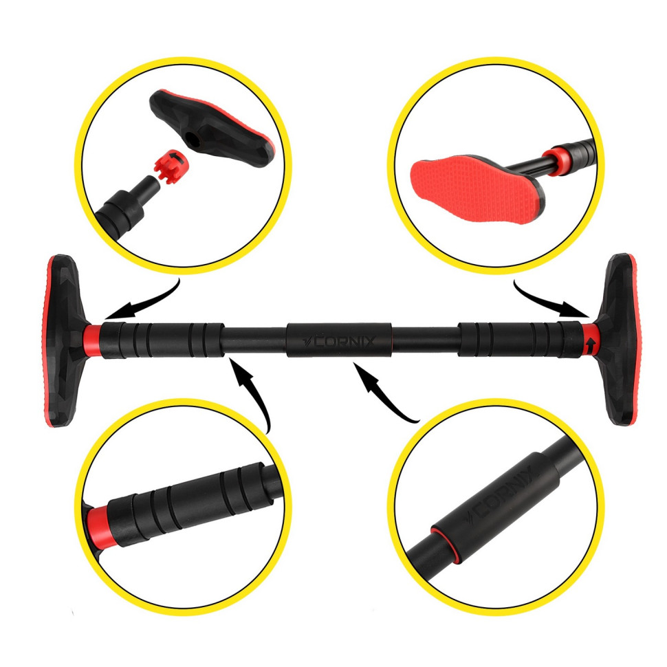 Турник раздвижной Pro Cornix XR-0283 Black/Red, размер 65 х 100 см