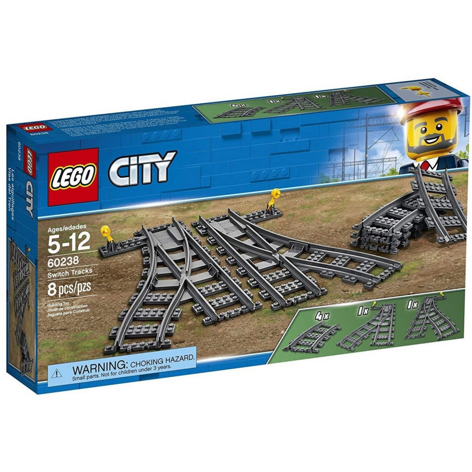 Конструктор LEGO City Железнодорожные стрелки 60238