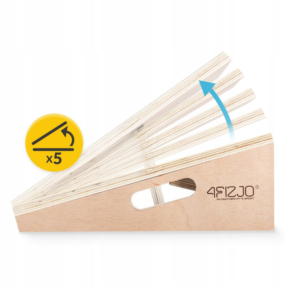 Клин-платформа Slant Board 4FIZJO P-5905973402019, 5 уровней для приседаний и растяжки