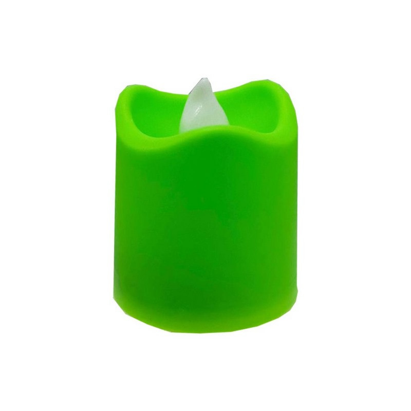 Декоративна свічка LED з полум'ям Bambi 12-67C(Green) 4 см, зелений