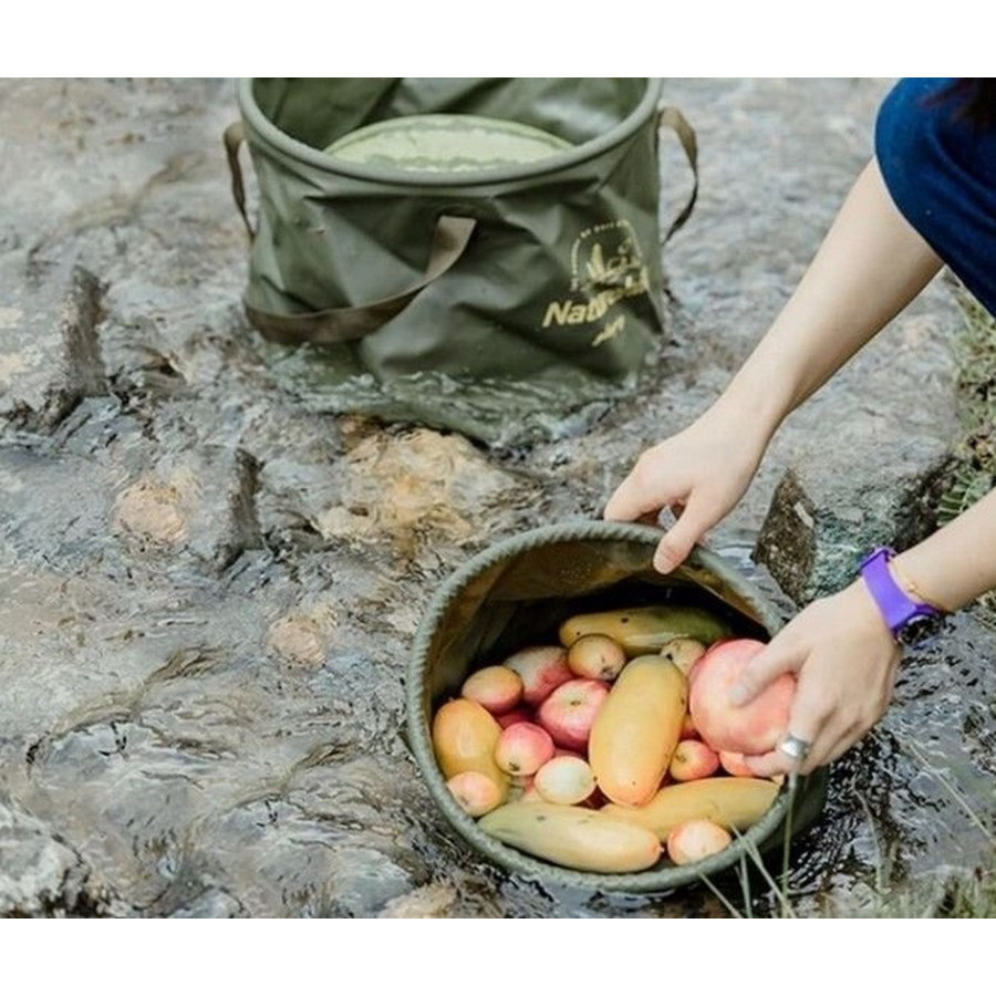 Складное ведро для воды NH20SJ040 Naturehike 6927595764626, 10 л, зеленый