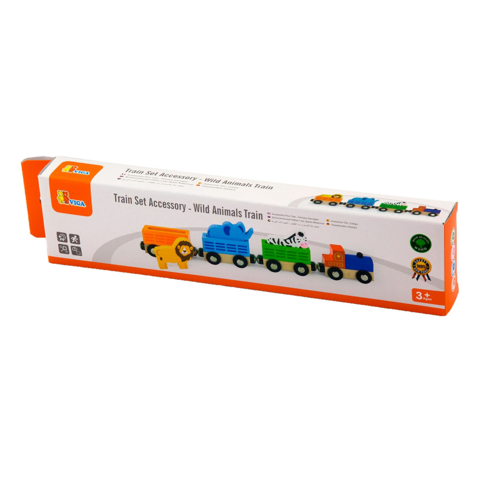 Игровой набор Поезд-зоопарк Viga Toys 50822 для железной дороги
