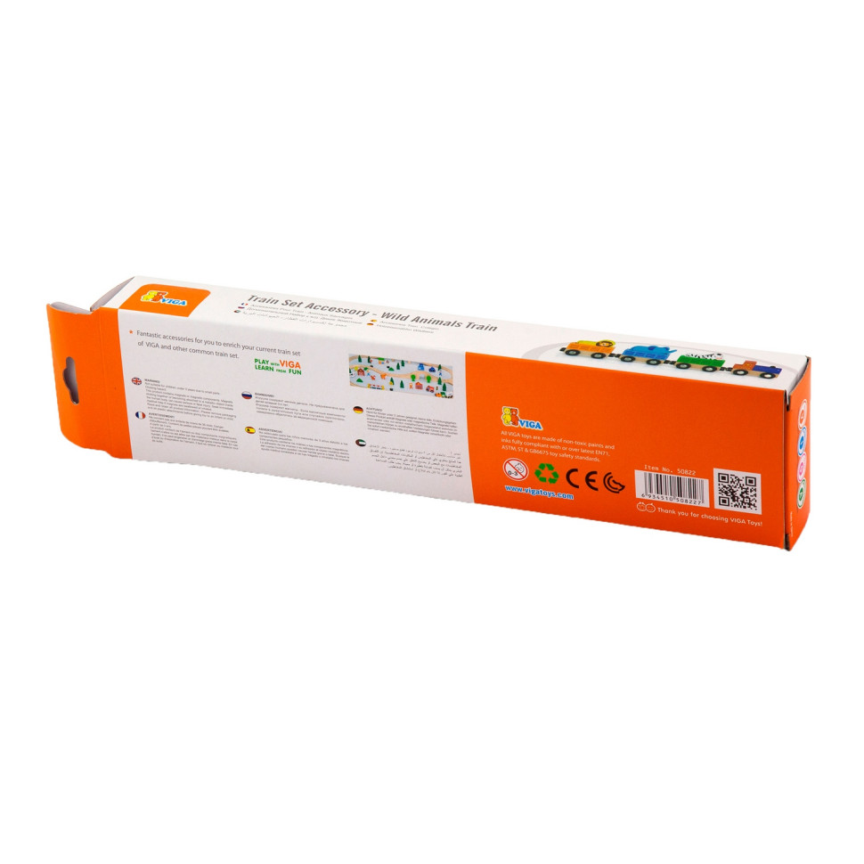 Игровой набор Поезд-зоопарк Viga Toys 50822 для железной дороги