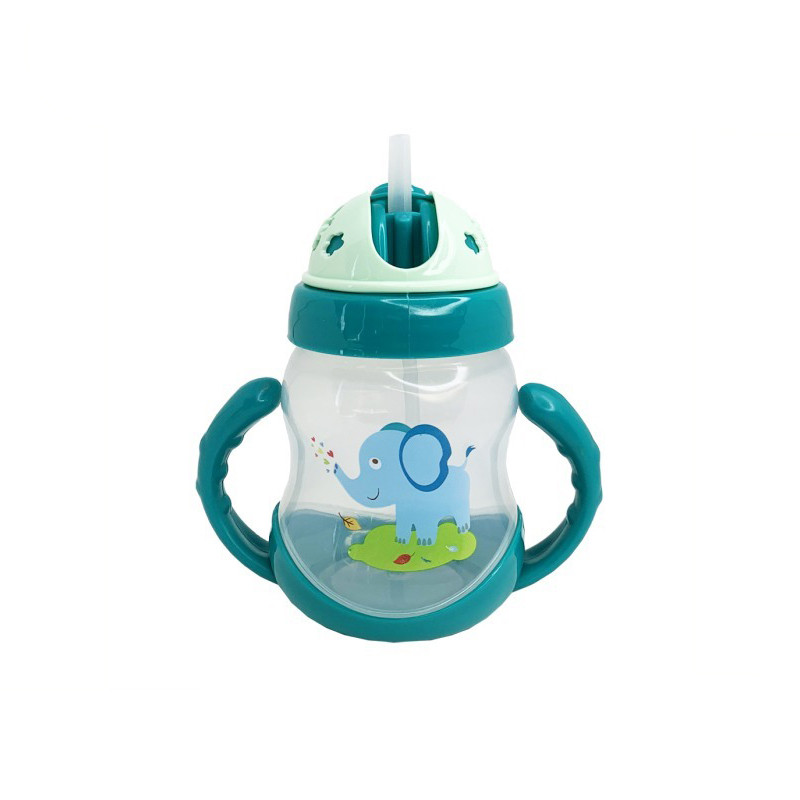 Бутылочка пластиковая с ручками Mega Zayka MGZ-0322(Green) 250 мл