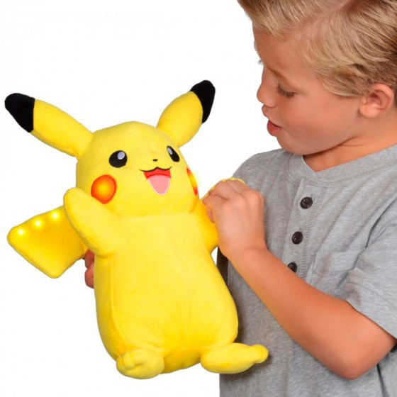 Интерактивная мягкая игрушка POKEMON - ПИКАЧУ (свет, звук, 25 cm) 96382                                   