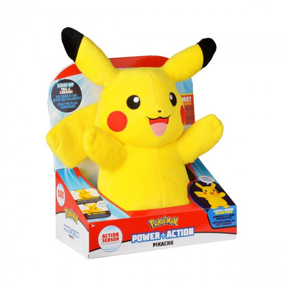 Интерактивная мягкая игрушка POKEMON - ПИКАЧУ (свет, звук, 25 cm) 96382                                   