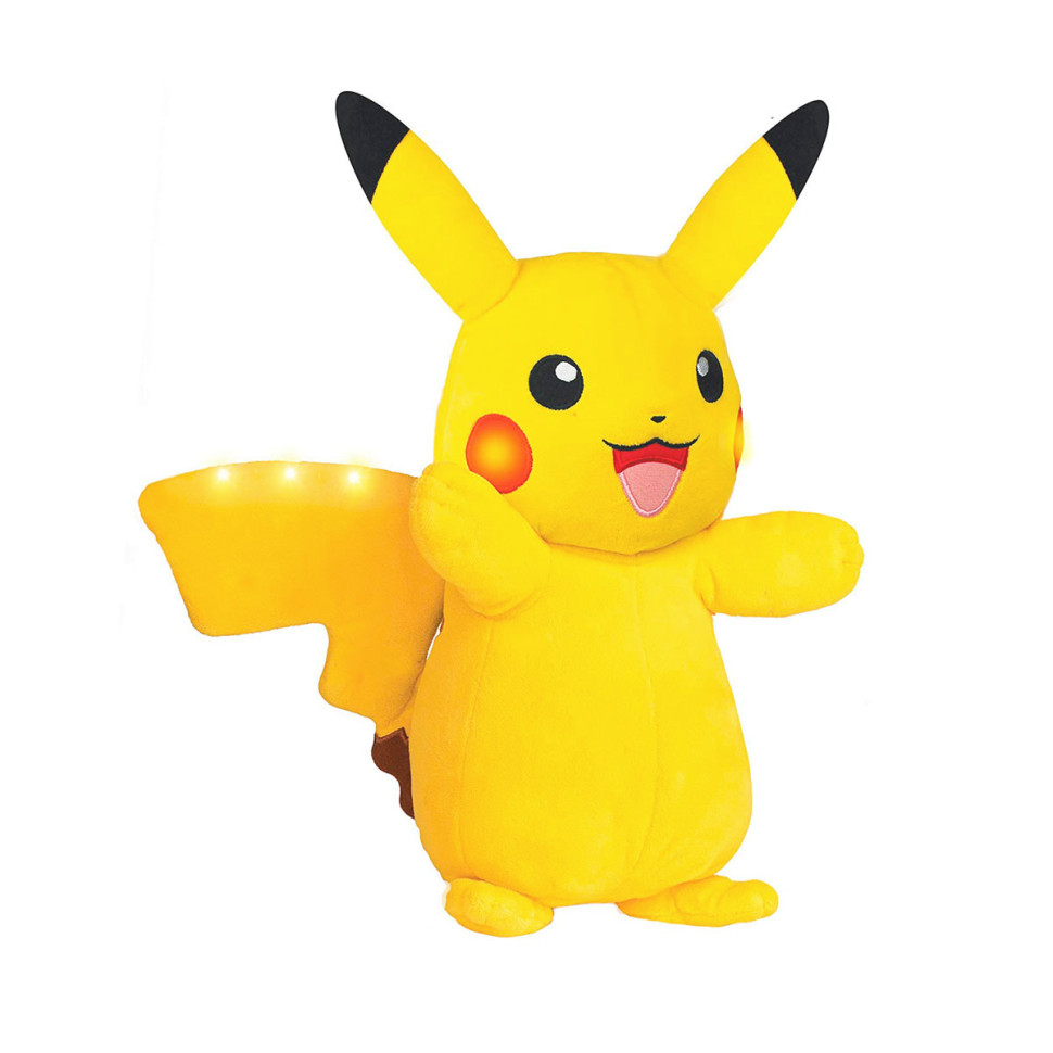 Интерактивная мягкая игрушка POKEMON - ПИКАЧУ (свет, звук, 25 cm) 96382                                   