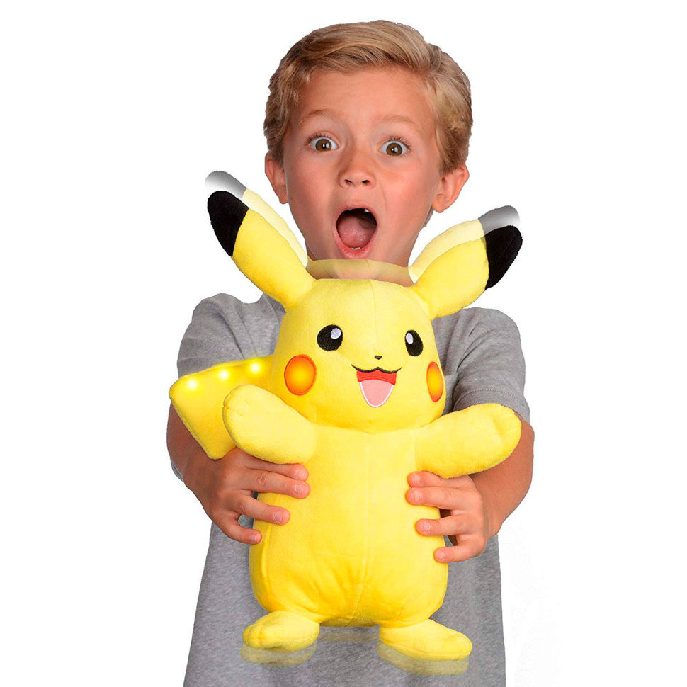Интерактивная мягкая игрушка POKEMON - ПИКАЧУ (свет, звук, 25 cm) 96382                                   