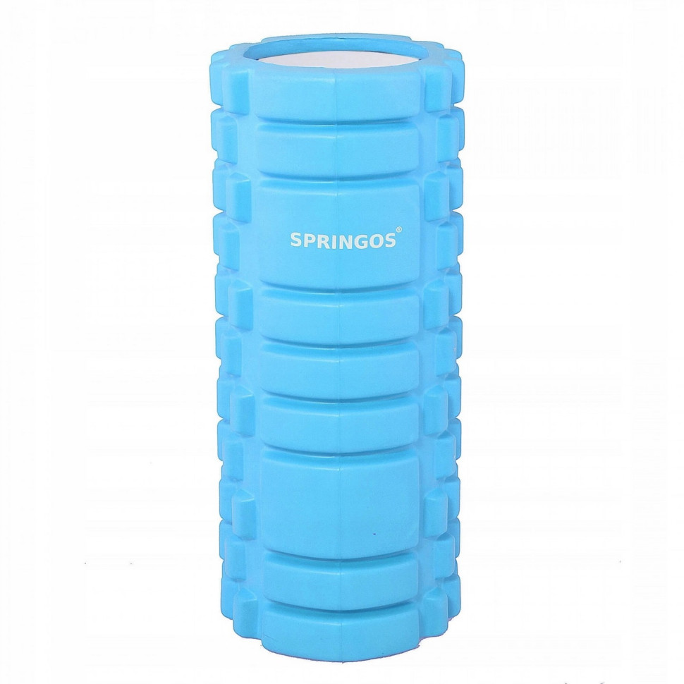Массажный ролик Springos FR0014, 33 x 14 см, Light Blue