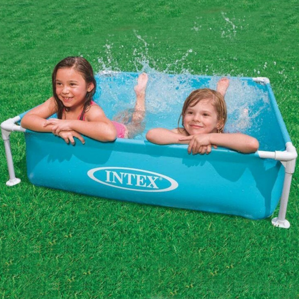 Каркасний басейн Квадрат Intex 57173, 122х122х30 см, 337 л, блакитний