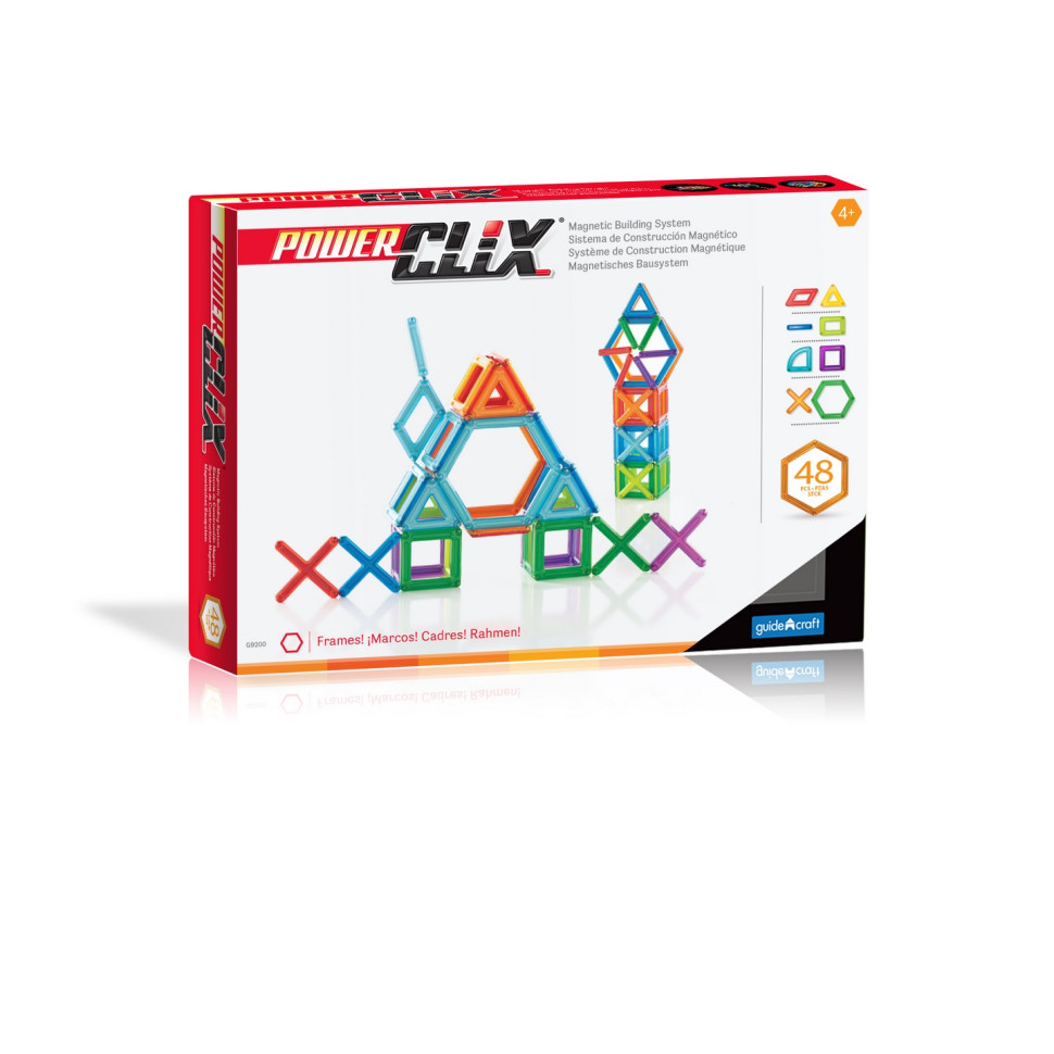 Магнитный конструктор PowerClix Frames Guidecraft G9200, 48 деталей