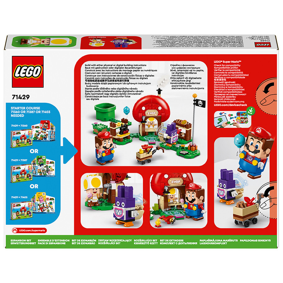 Конструктор LEGO Super Mario Nabbit в магазине Toad. Дополнительный набор 71429, 230 деталей