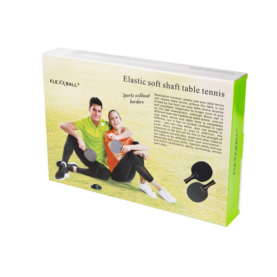 Гра в пінг-понг Flexxball 2549TT, yellow 2 ракетки 4 м'ячики, стійка