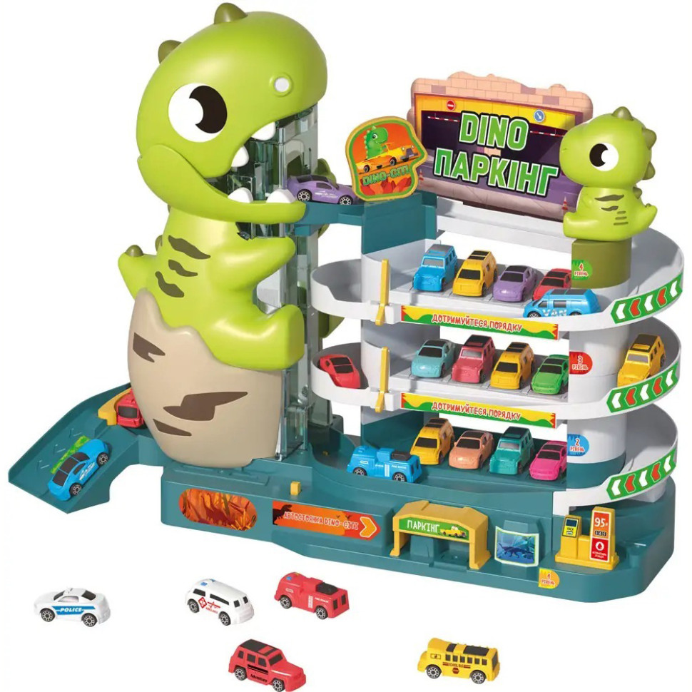 Ігровий набір Паркінг Dino ZIPP Toys 3311A, електричний, 6 машинок