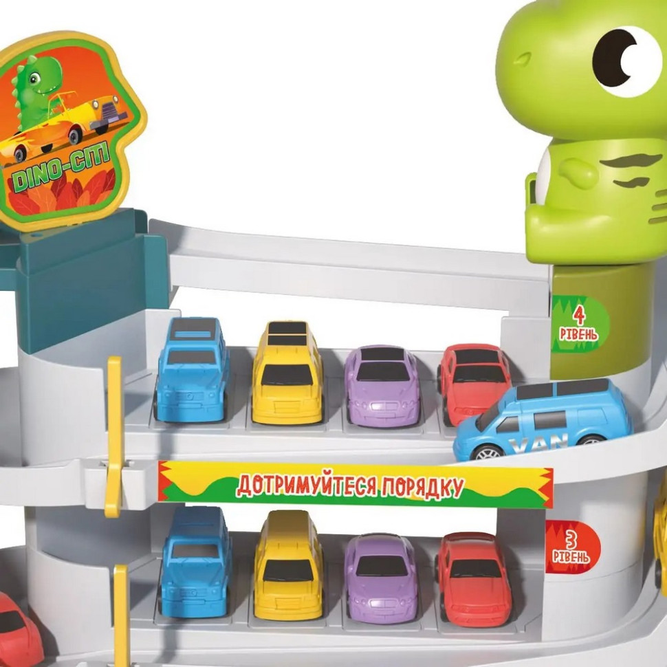 Ігровий набір Паркінг Dino ZIPP Toys 3311A, електричний, 6 машинок