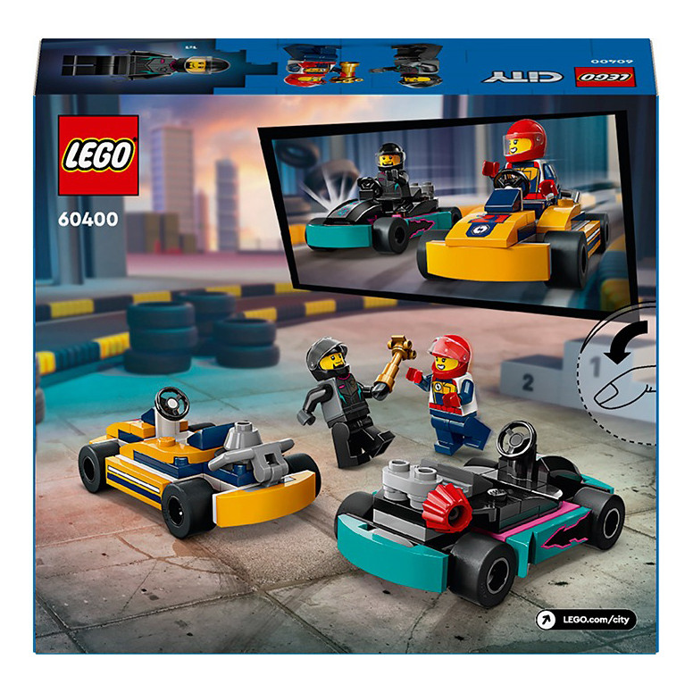 Конструктор Lego City Картинг и гонщики 60400, 99 деталей