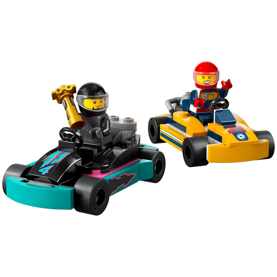 Конструктор Lego City Картинг и гонщики 60400, 99 деталей