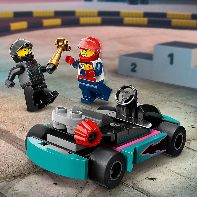 Конструктор Lego City Картинг и гонщики 60400, 99 деталей